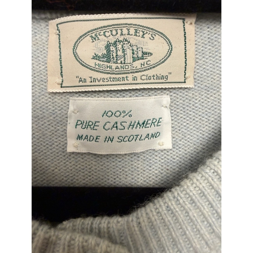 McCulley's 100% Cashmere Gold Buttons Cardigan Sweater Small - Picture 3 of 6